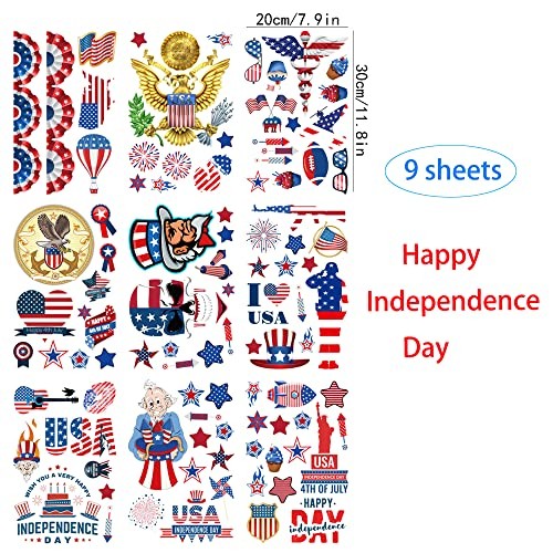 Decoration Stickers Window Cling Decals 4th of July Independence Day