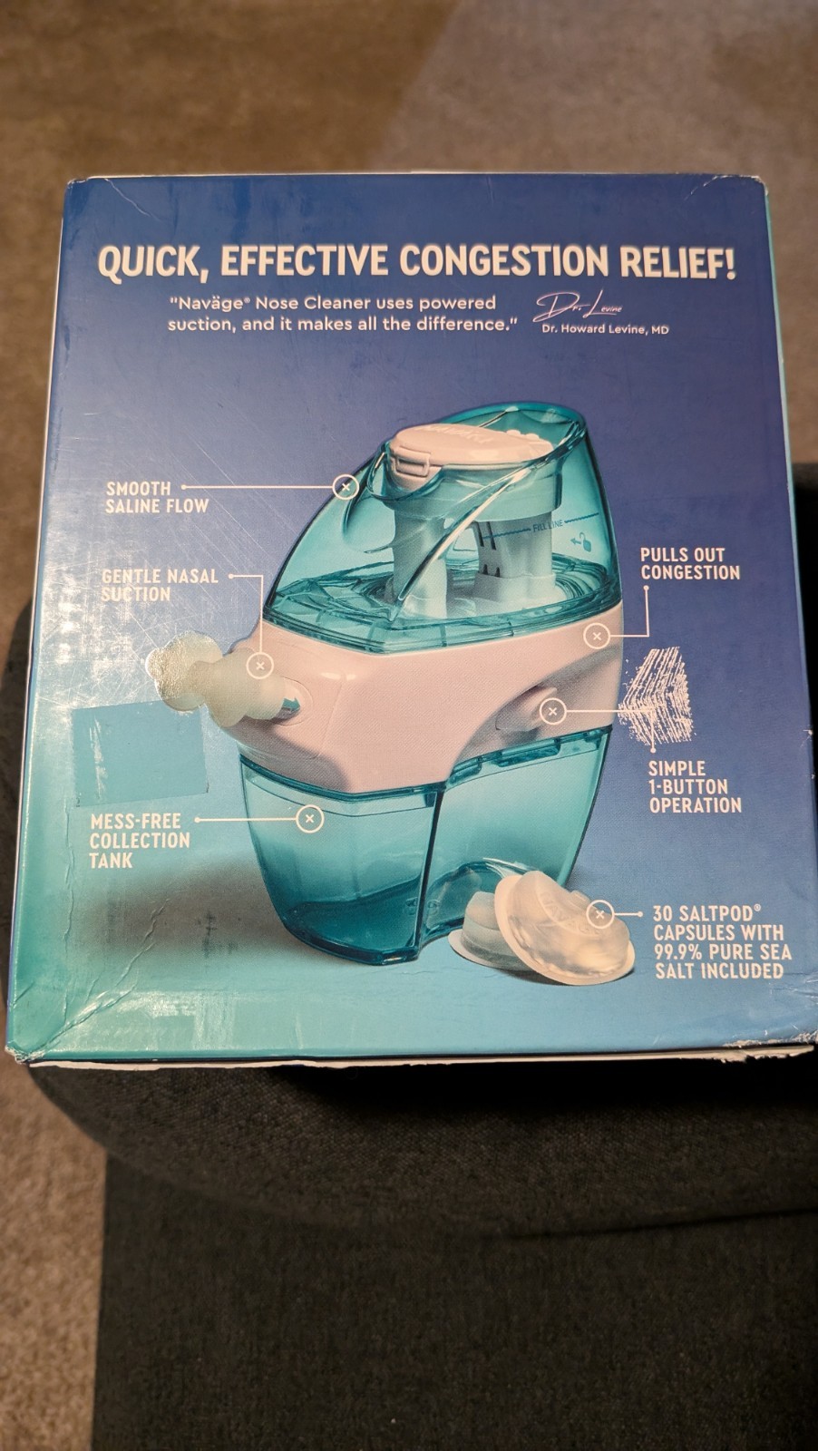 Naväge Nose Cleaner Nasal Irrigator Congestion Relief Multi-User Pack Blue/White