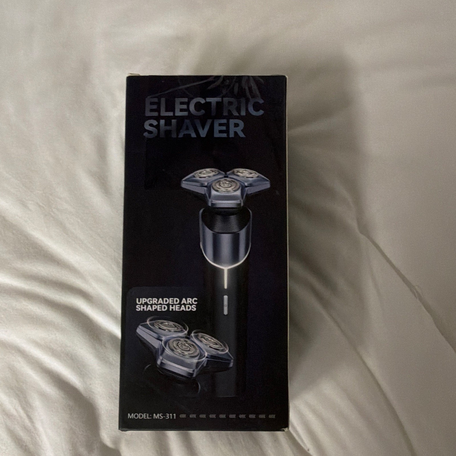Men’s Facial Shaver MS-311 Black 3-Head Rotary Wet/Dry Waterproof USB-C