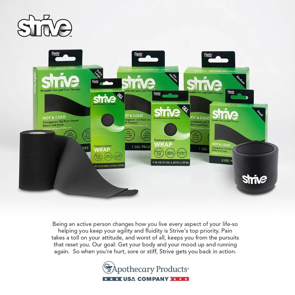Strive Finger Sleeve Ice Pack Wrap, Hot & Cold Therapy, 5-Pack, Black | Offers S