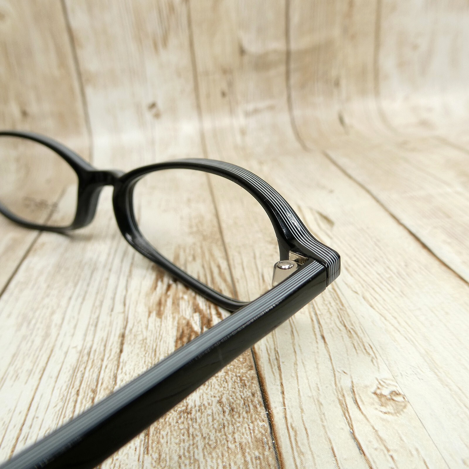 EyeBro Optix All Black Stripe Layer Oval Eyeglasses FRAMES EO-5031 49-16-140 NEW