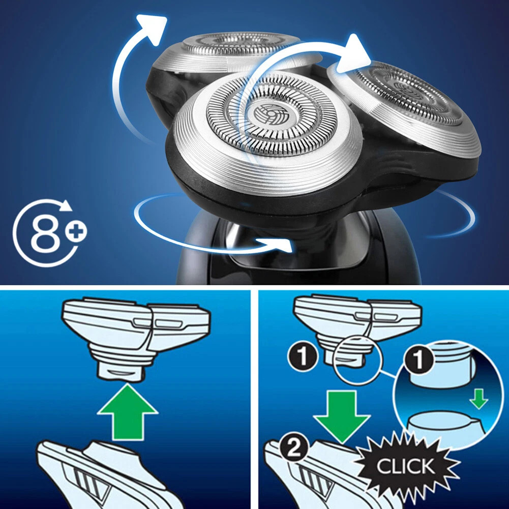 Replacement Shaver Heads Compatible for Philips RQ10 RQ1050 RQ11 RQ1150 RQ12 RQ
