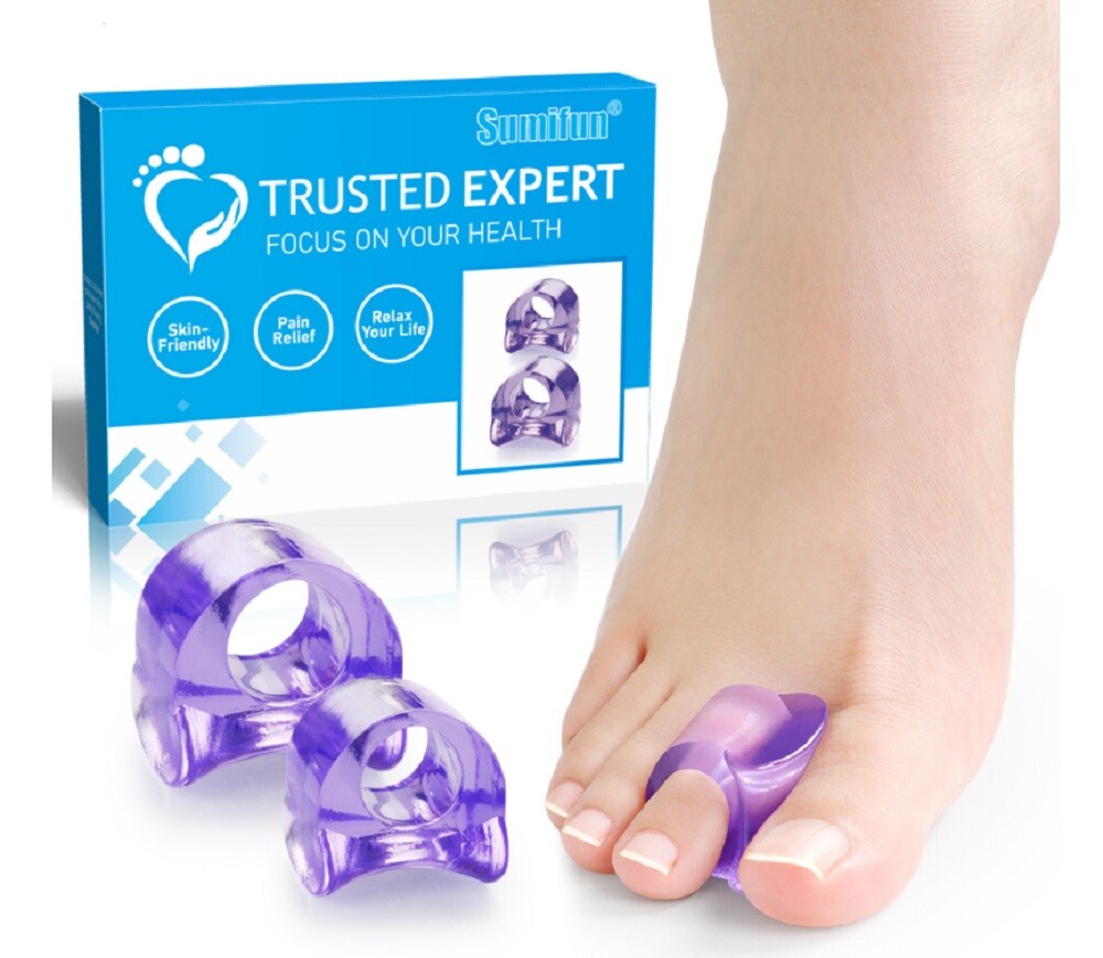 4 Pairs Gel Toe Separators Toe Spacers Reusable Foot Care Set