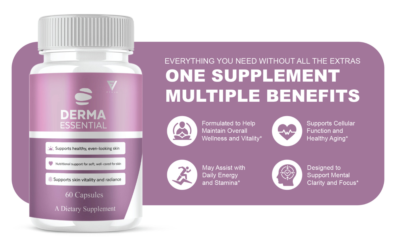 (5 Pack) Derma Essential Capsules, DermaEssential Supplement (300 Capsules)