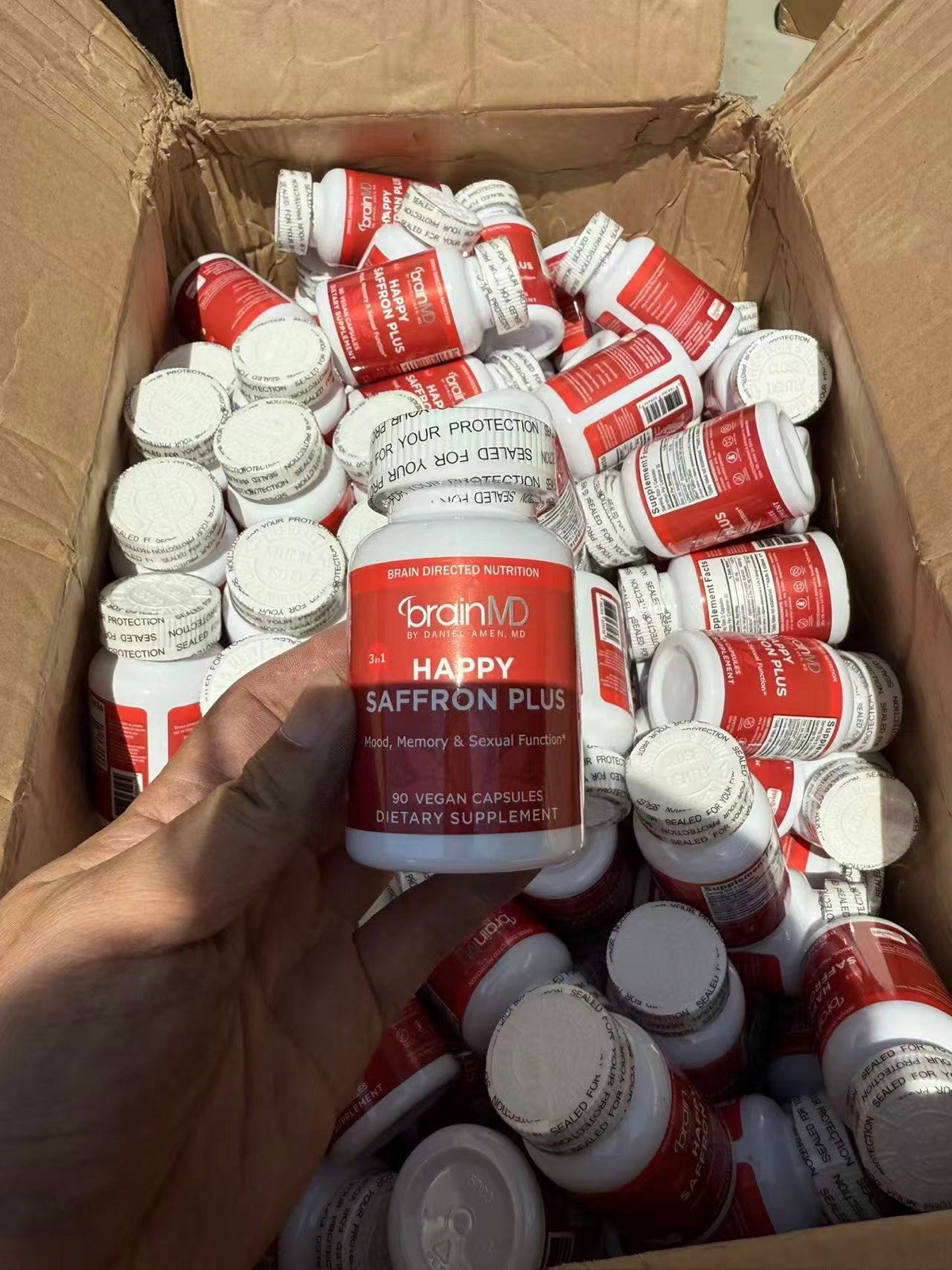 BrainMD Happy Saffron Plus Vegan Mood Memory Focus Supplement 90 Capsules