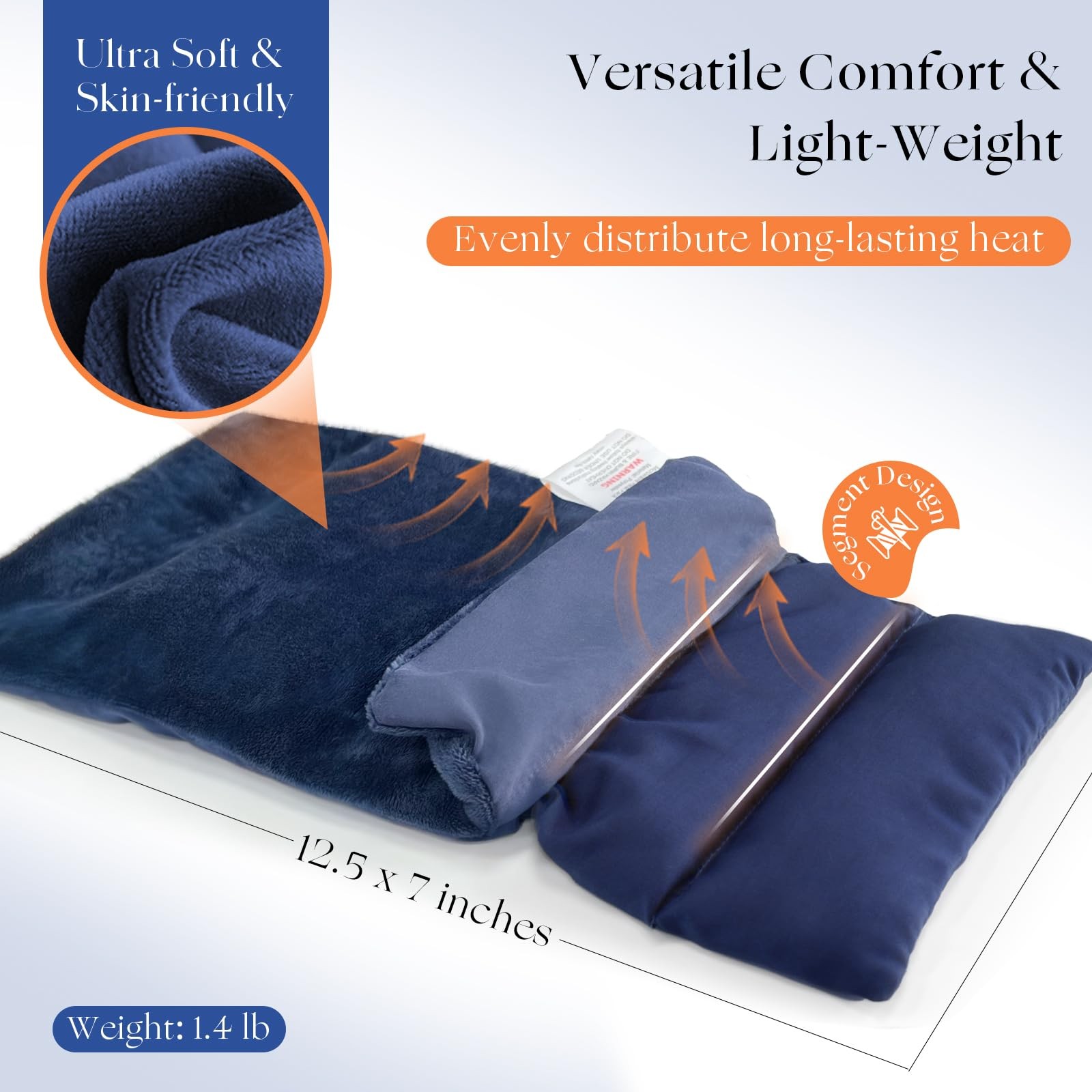 Microwavable Heating Pad with Washable Cover 13×7 Inch Flaxseed Microwave Hot