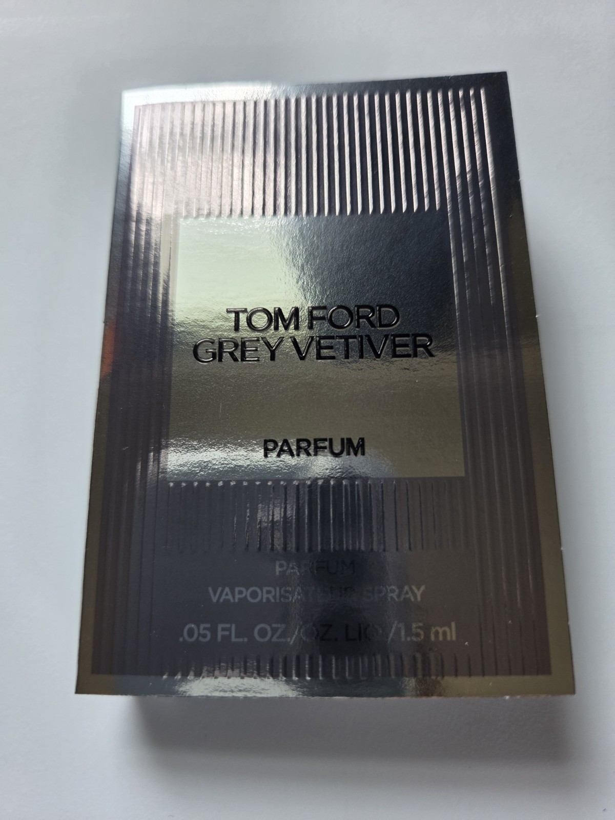 TOM FORD Grey Vetiver ~ PARFUM ~ 0.05fl. oz./1.5 mL Sample Spray ~ BRAND NEW ~
