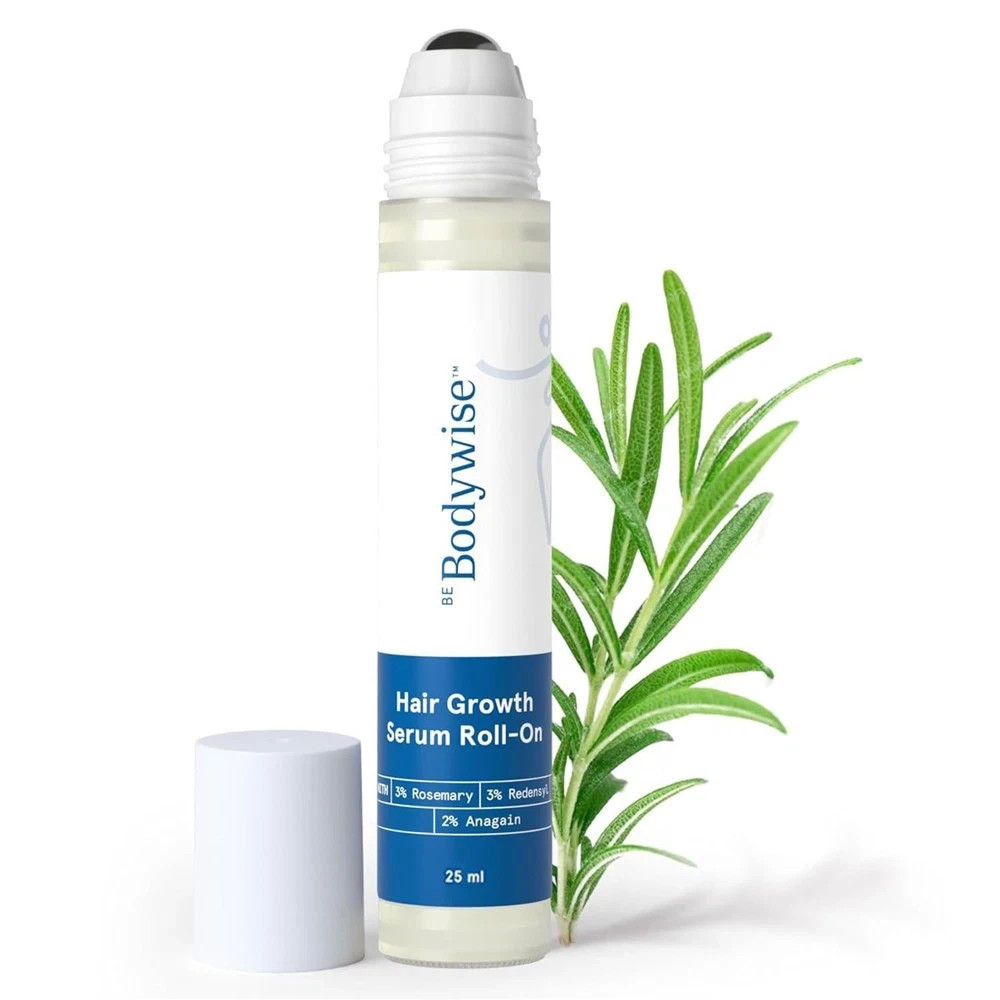 Be Bodywise Hair Growth Serum Roll On – 3% Rosemary, 3% Redensyl & 2% – 2025🔥