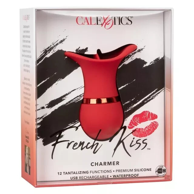 Cal Exotics French Kiss Charmer – Red Silicone USB Charging Cable Included