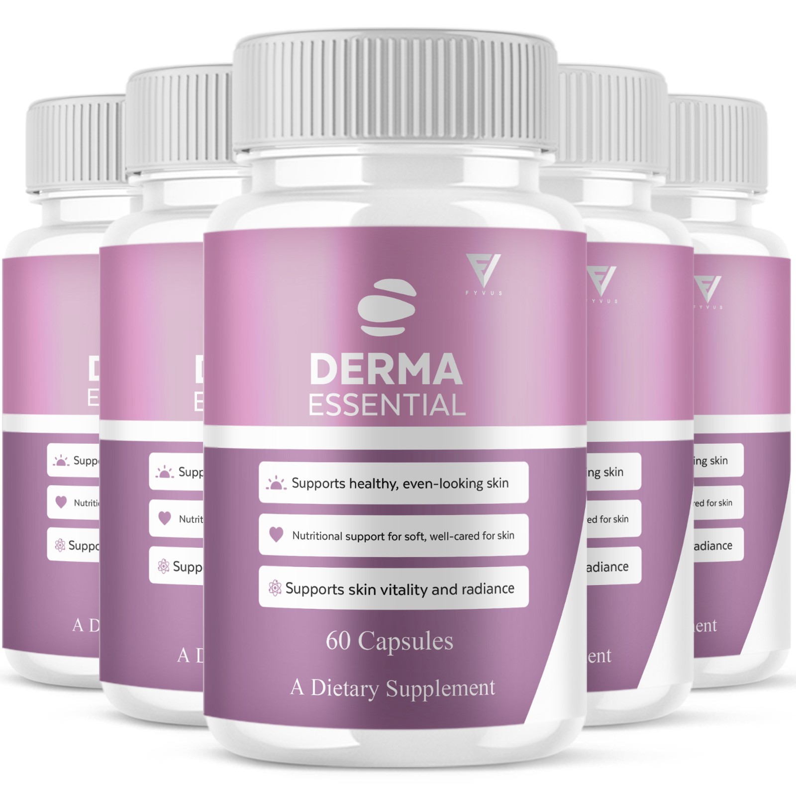 (5 Pack) Derma Essential Capsules, DermaEssential Supplement (300 Capsules)