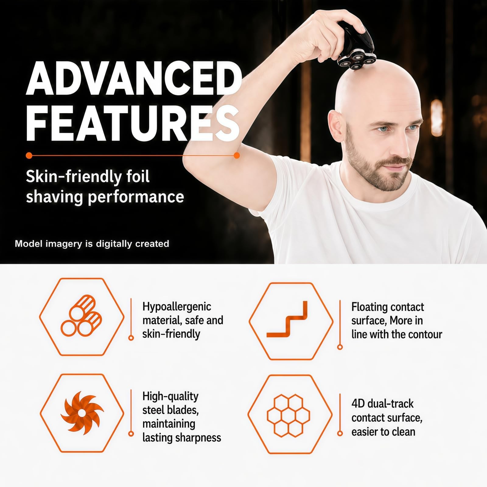 3 Pack Pro 4 Shaver Replacement Heads | Compatible Foil Blades for Pitbull Serie