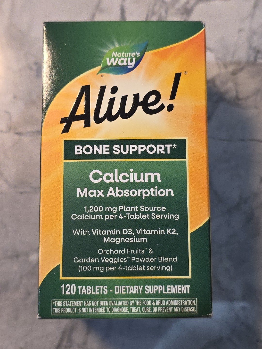 Nature’s Way Alive! Calcium Bone Formula 120 Tablet Exp 05/31/2027 FREE SHIPPING