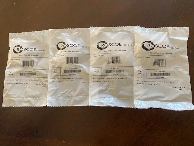 Roscoe Medical S9/S10 Series Foam Filters ResMed CPF-S9PK2 (2 Pack) 8 Total