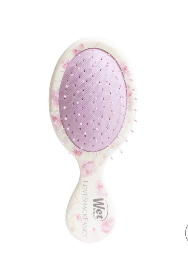 Wet Brush LoveShackFancy Mini Detangler Paddle Brush Floral White/Pink