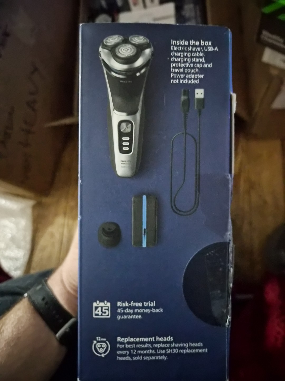Shaver 3900 Rechargeable Wet & Dry Electric Shaver with Pop-up Trimmer Chargi…