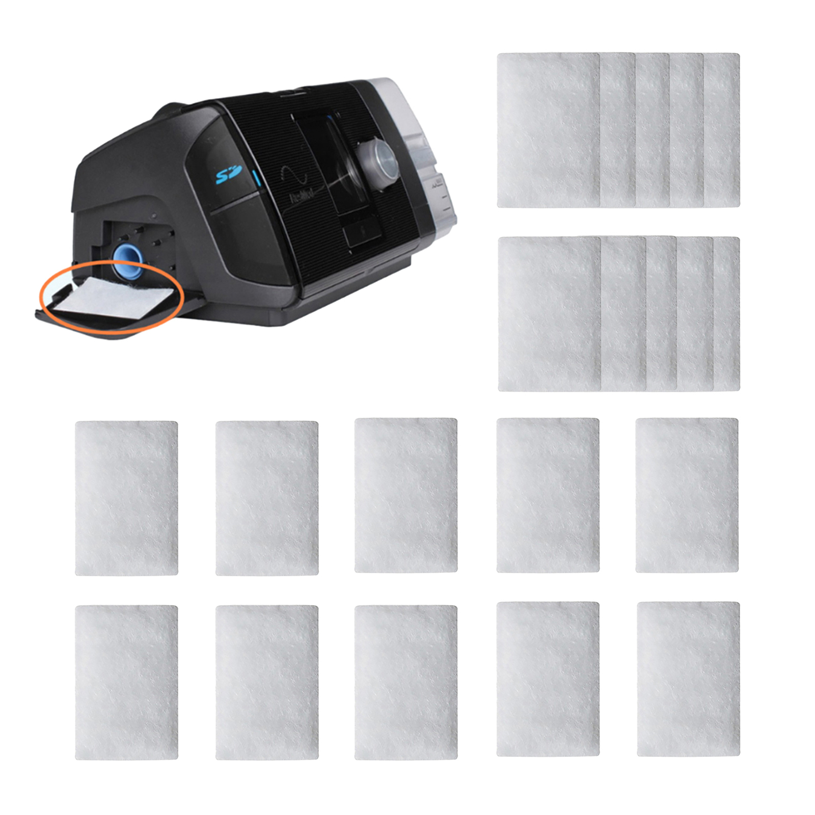 40Pcs Replacement Filters for ResMed S9/S10 CPAP Machine Disposable Universal
