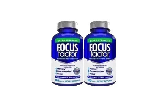 2 Pack Focus Factor Extra Strength Brain Supplement 120 Count Multivitamins!!!