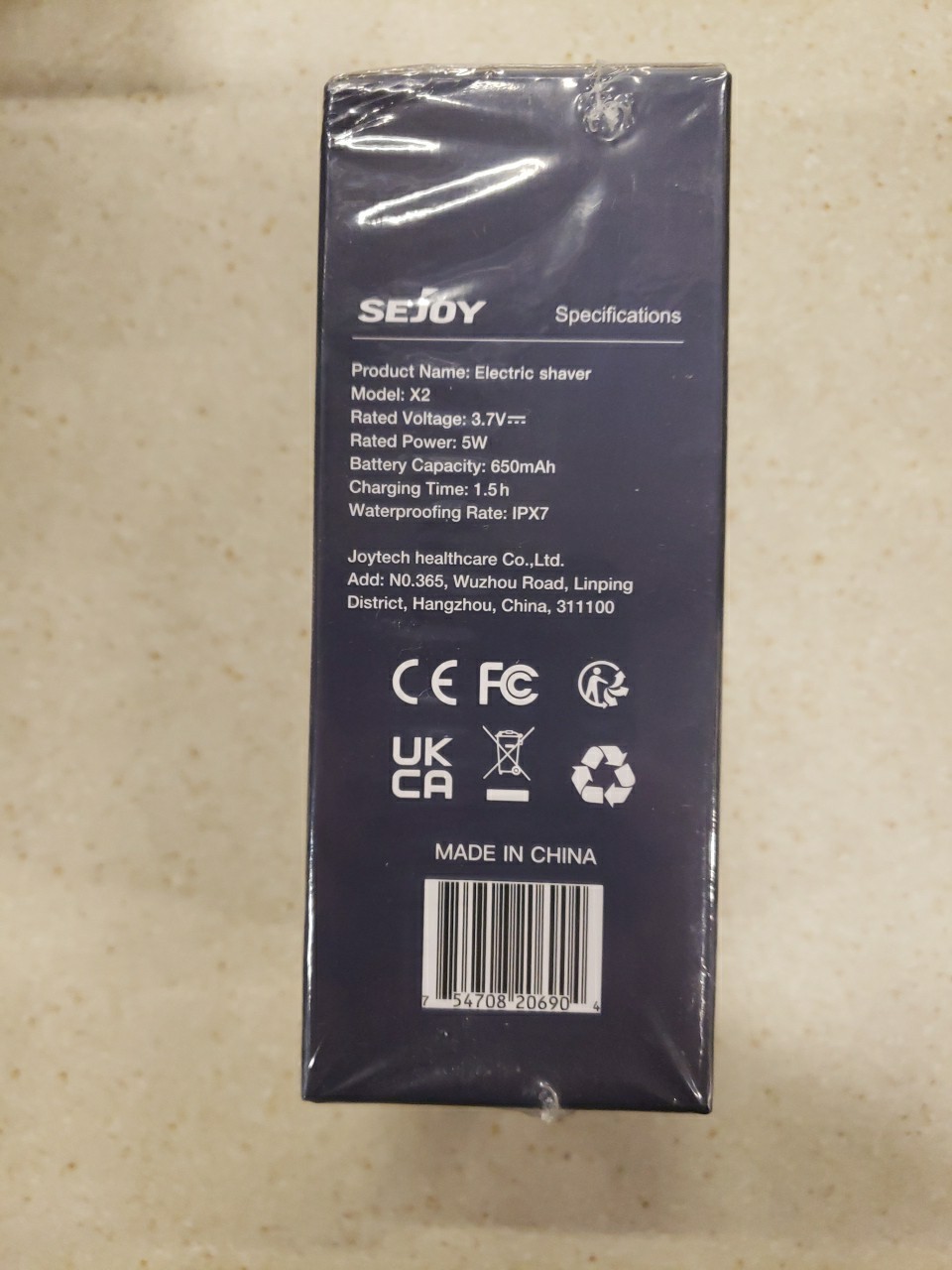 SEJOY 3 Head Rotary Facial Shaver Wet/Dry IPX7 Waterproof Type-C Fast Charging