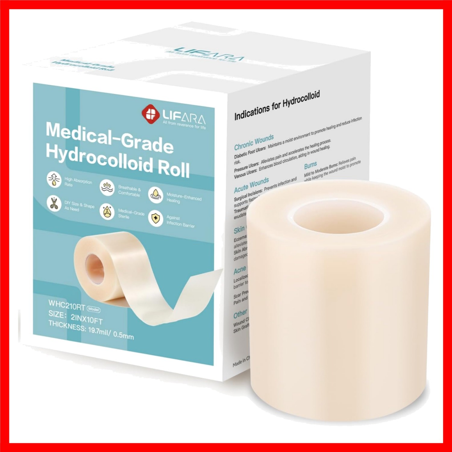 Hydrocolloid Wound Care Roll – Precisely Cut, Waterproof, and Self-Adhesive
