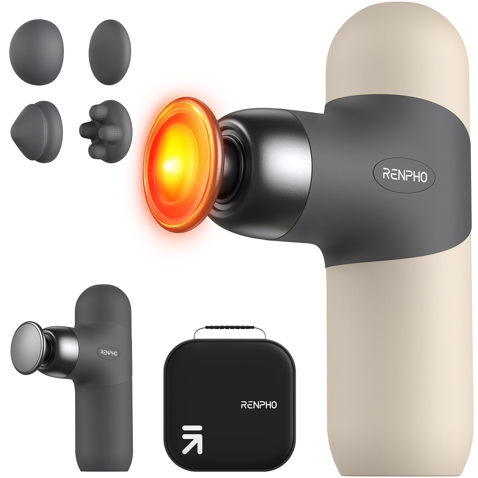 RENPHO Mini Massage Gun with Heat Deep Tissue Muscle Massage Gun Protable Gift