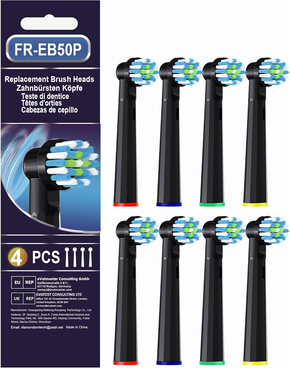 Replacement Heads Compatible with Braun Oral B Pro 1000, Genius X, Smart 1500 El