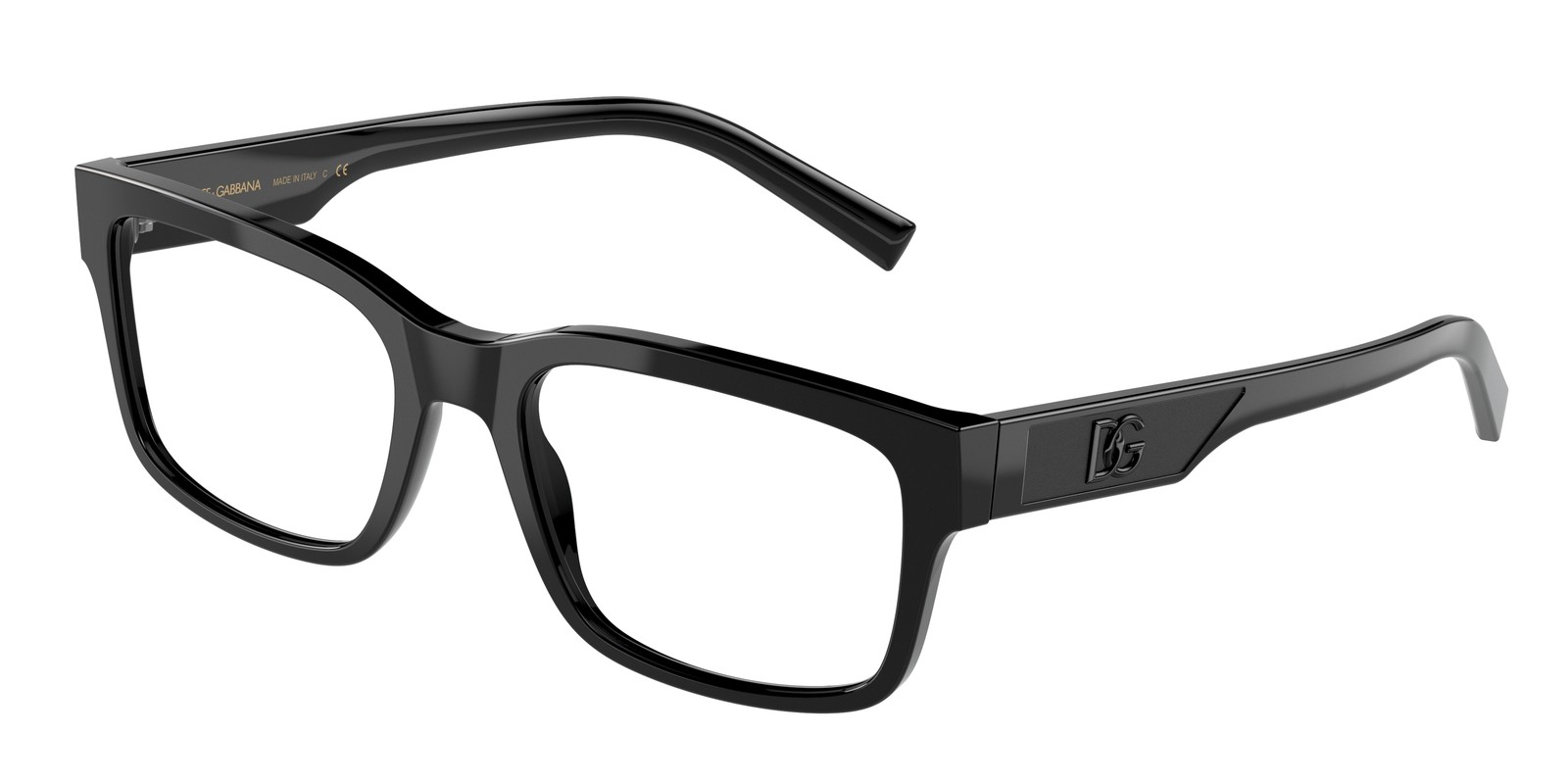 DOLCE & GABBANA DG3352 501 Rectangle Black Demo Lens 57 mm Men’s Eyeglasses