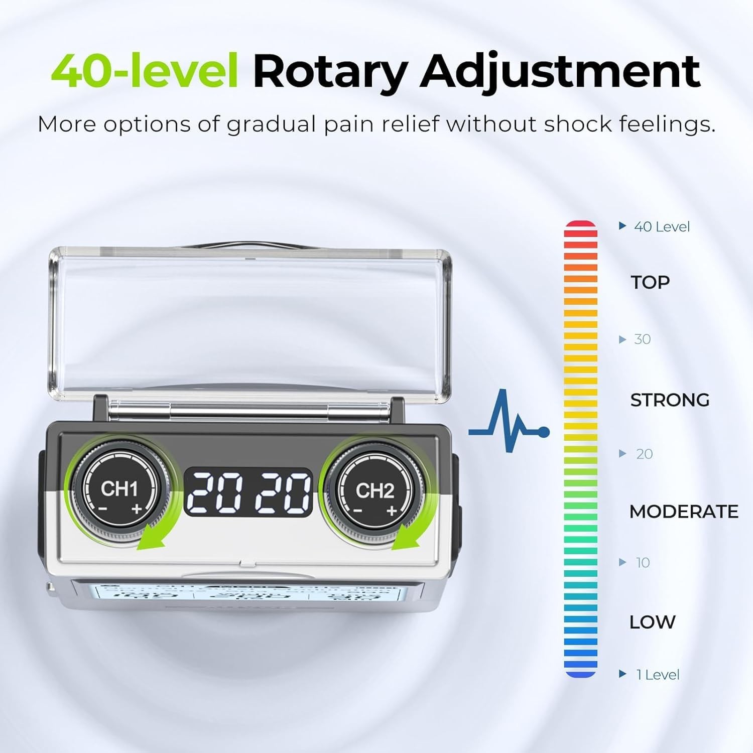 AUVON Rechargeable TENS Unit Muscle Stimulator, FSA HSA Eligible, Digital TEN…