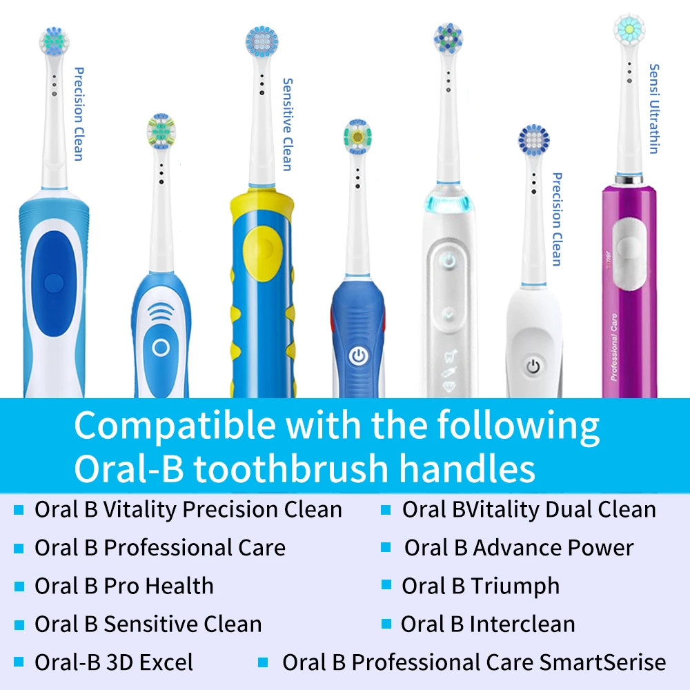 Replacement Toothbrush Heads Fits Oral B Electric Brush Refills DuPont Bristles