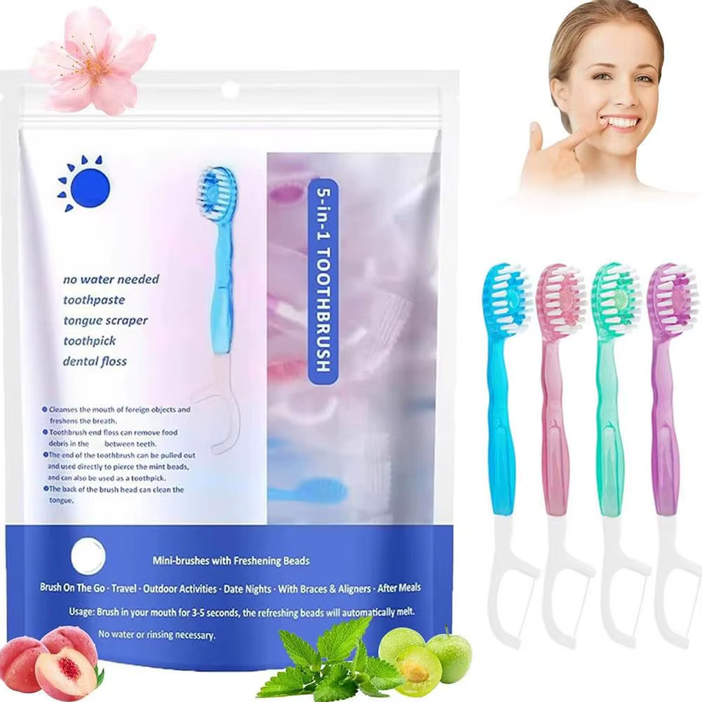 Disposable Toothbrush Exploded Beads Adults Cleaning Toothbrush Portable Travel