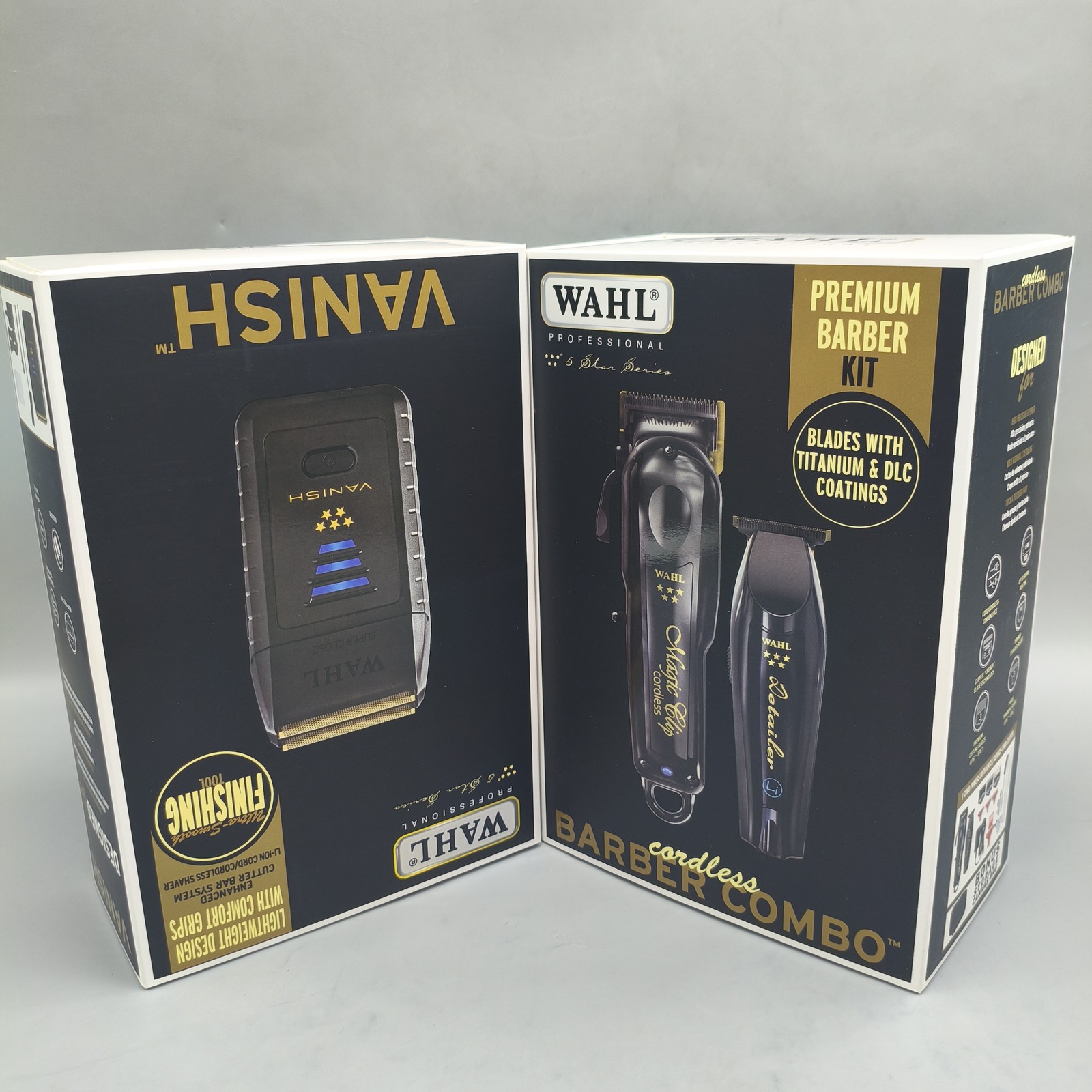 NEW Wahl Cordless Black Magic Clip Clipper Detailer Trimmer Vanish Shaver SET