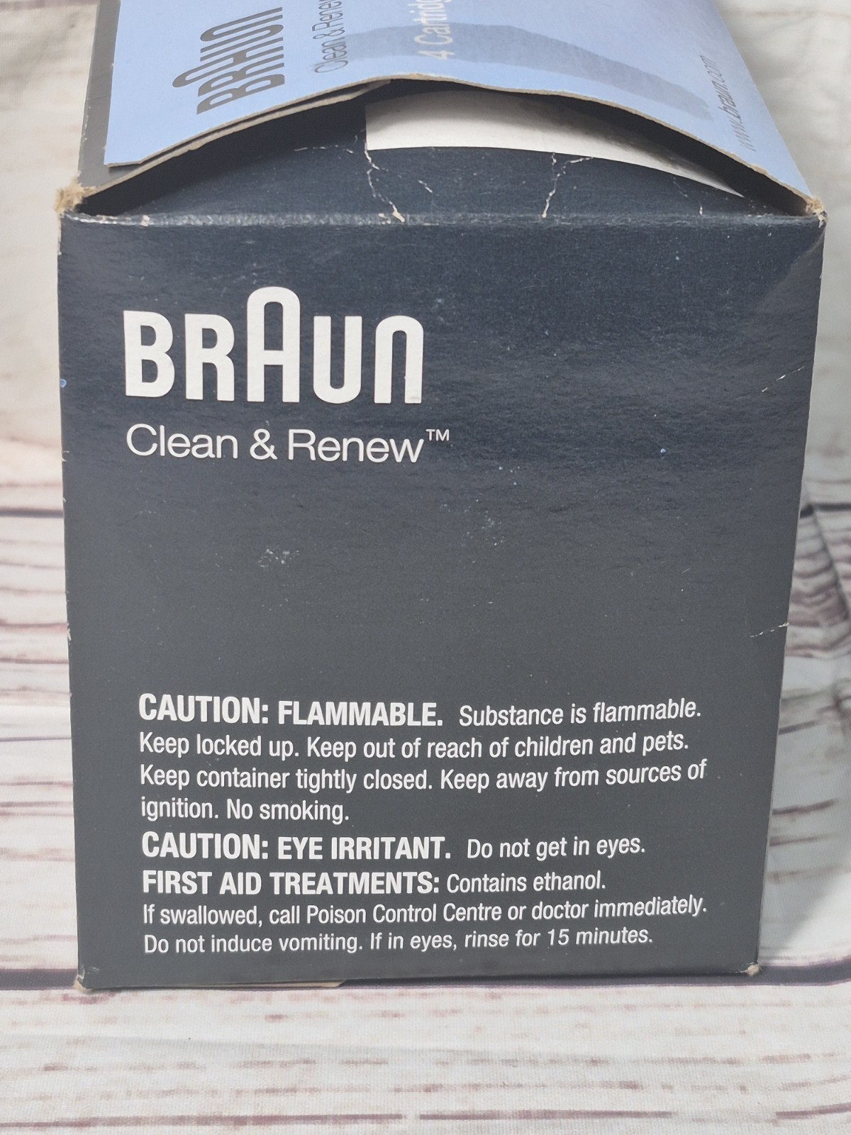 Genuine Braun Shaving Station Clean & Renew Refill Cartridges 4 Pack Lemon-Fresh