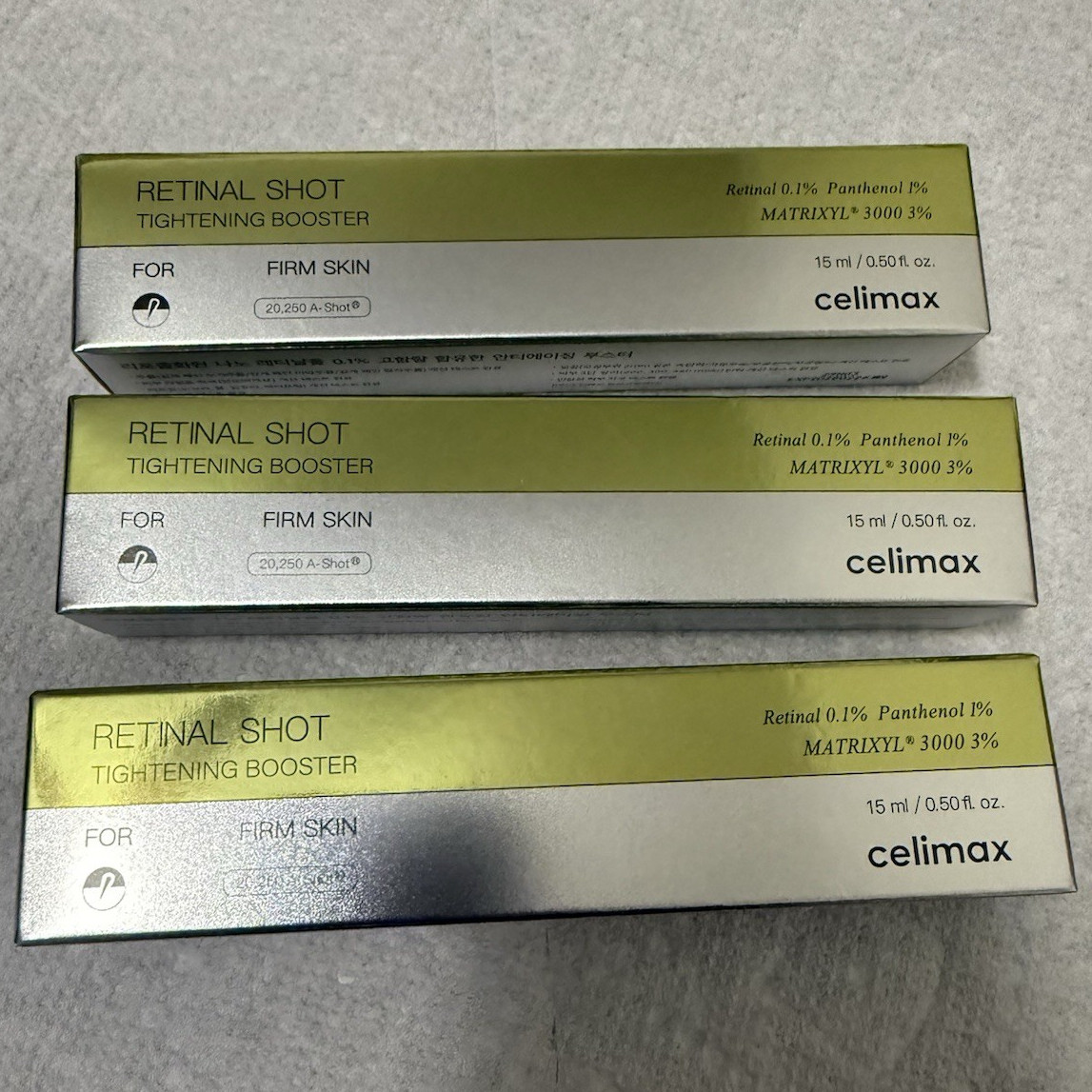 celimax Retinal Shot Tightening Booster 15ml Pack of 3 Wrinkle Pore Firm