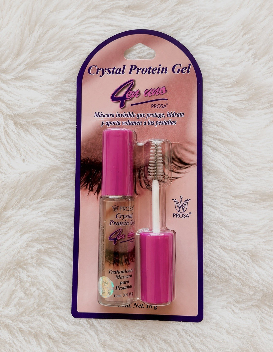 PROSA 4 en uno Crystal Protein Gel Clear Mascara Gel w/ Vitamins 18 g