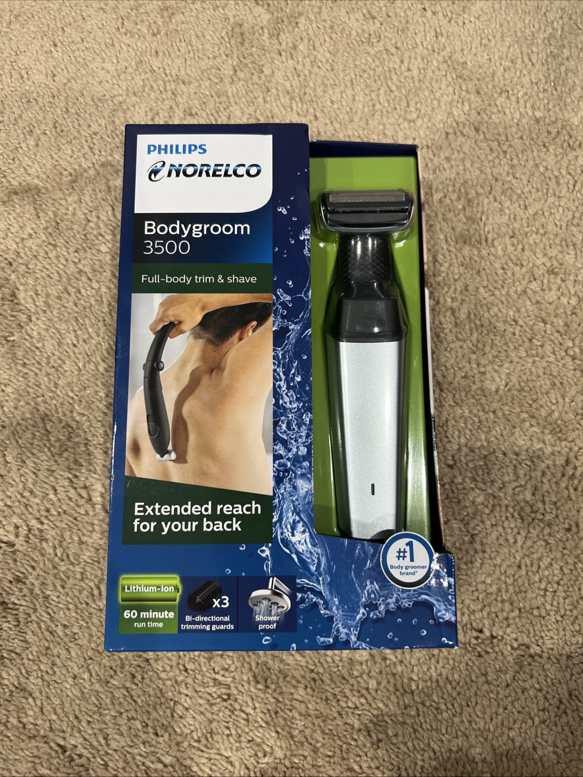 BL Philips Norelco Shaver 3500 Trim & Shave Bodygroom Brand New