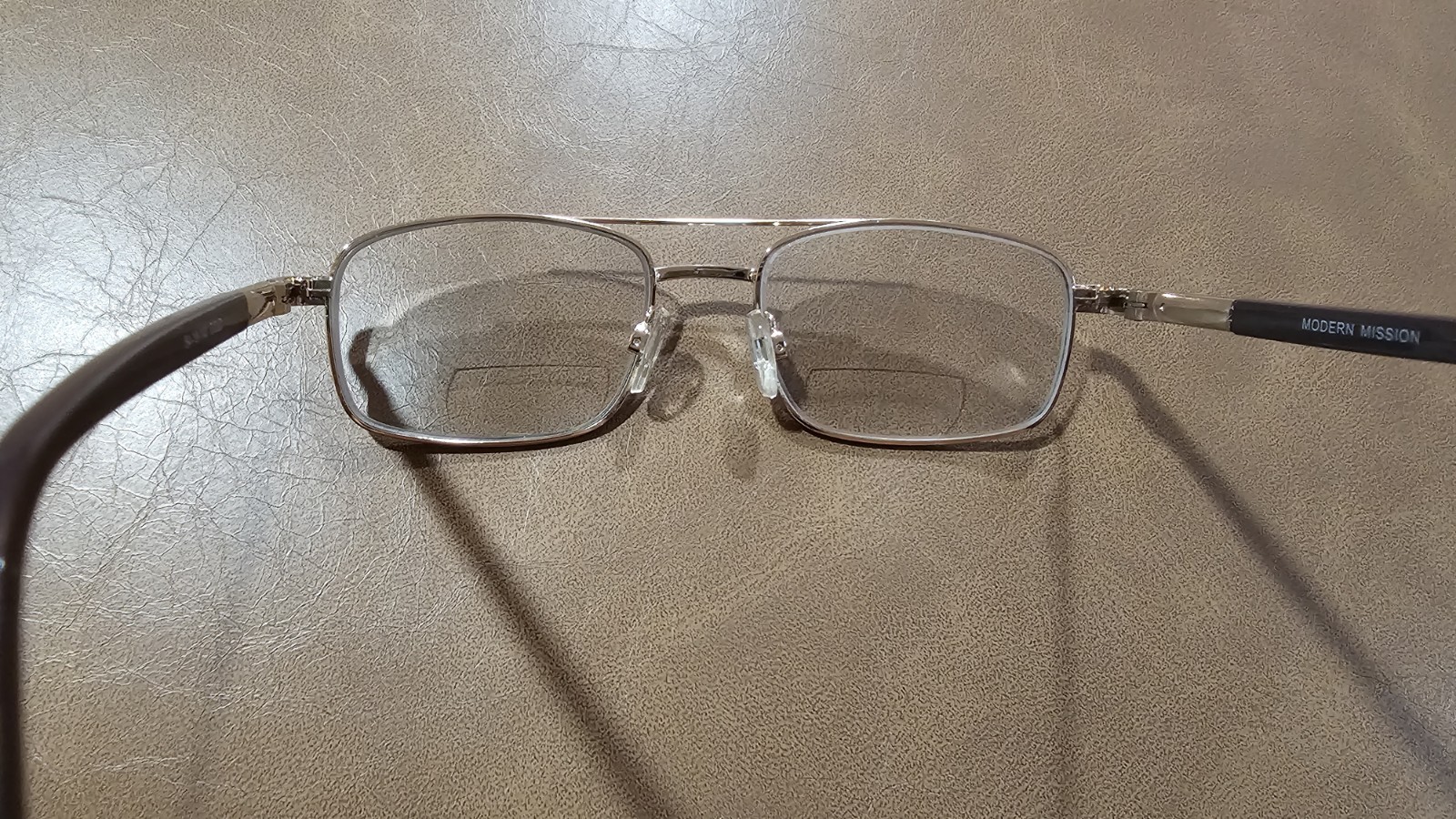 Modern Mission Gold Full Rim Rectangle Metal/Plastic Eyeglass Frames 54-18-140