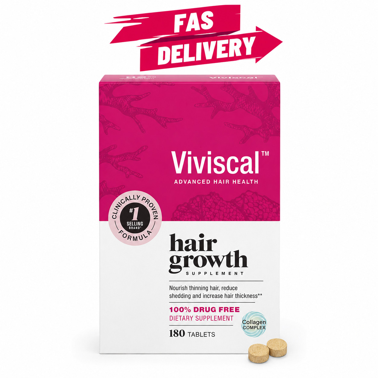 Viviscal Hair Growth Supplement for Women 180 Tablets – 3 Months Supply