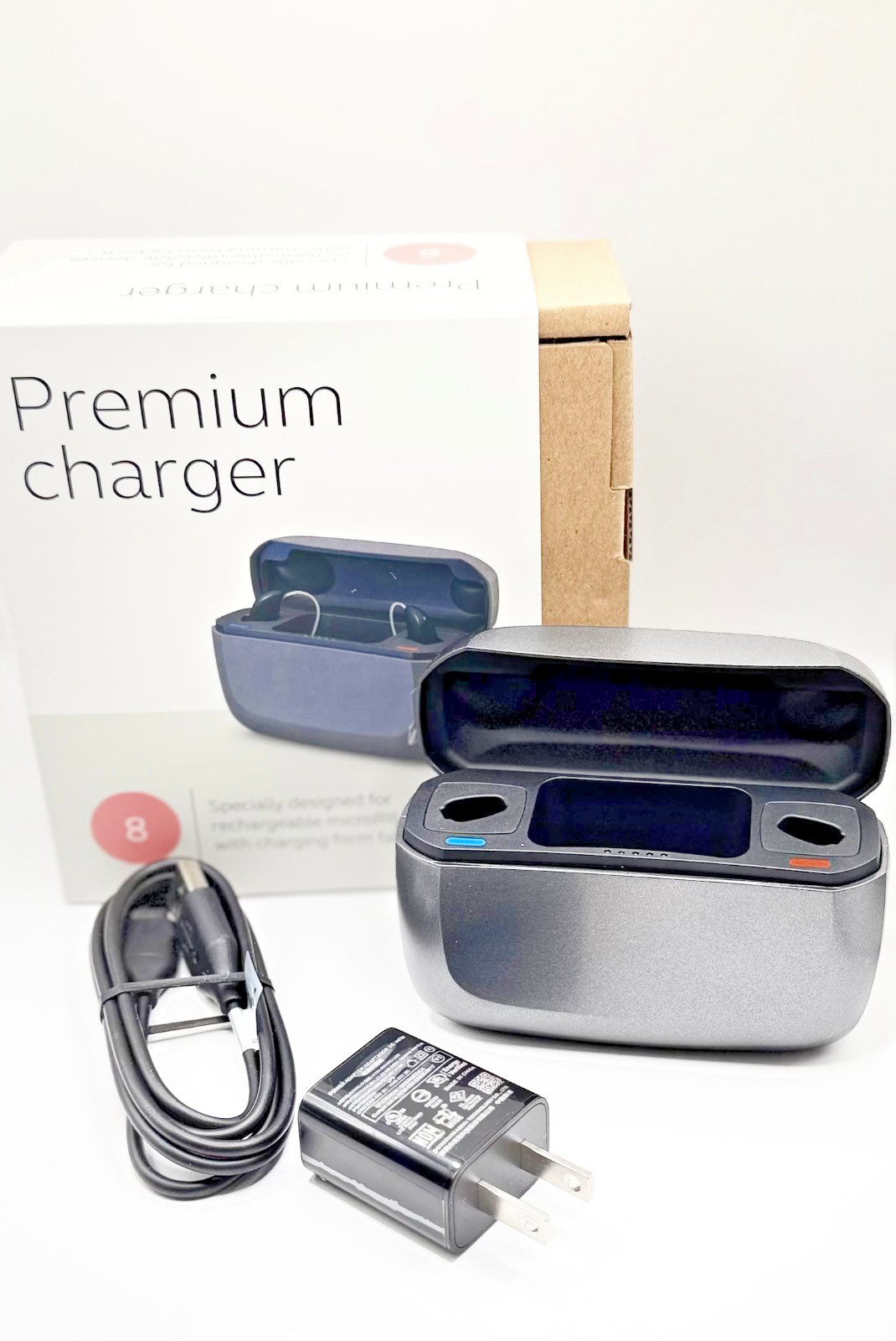 ReSound Premium Charger For Vivia, Nexia, Jabra Hearing Aids| Portable | New