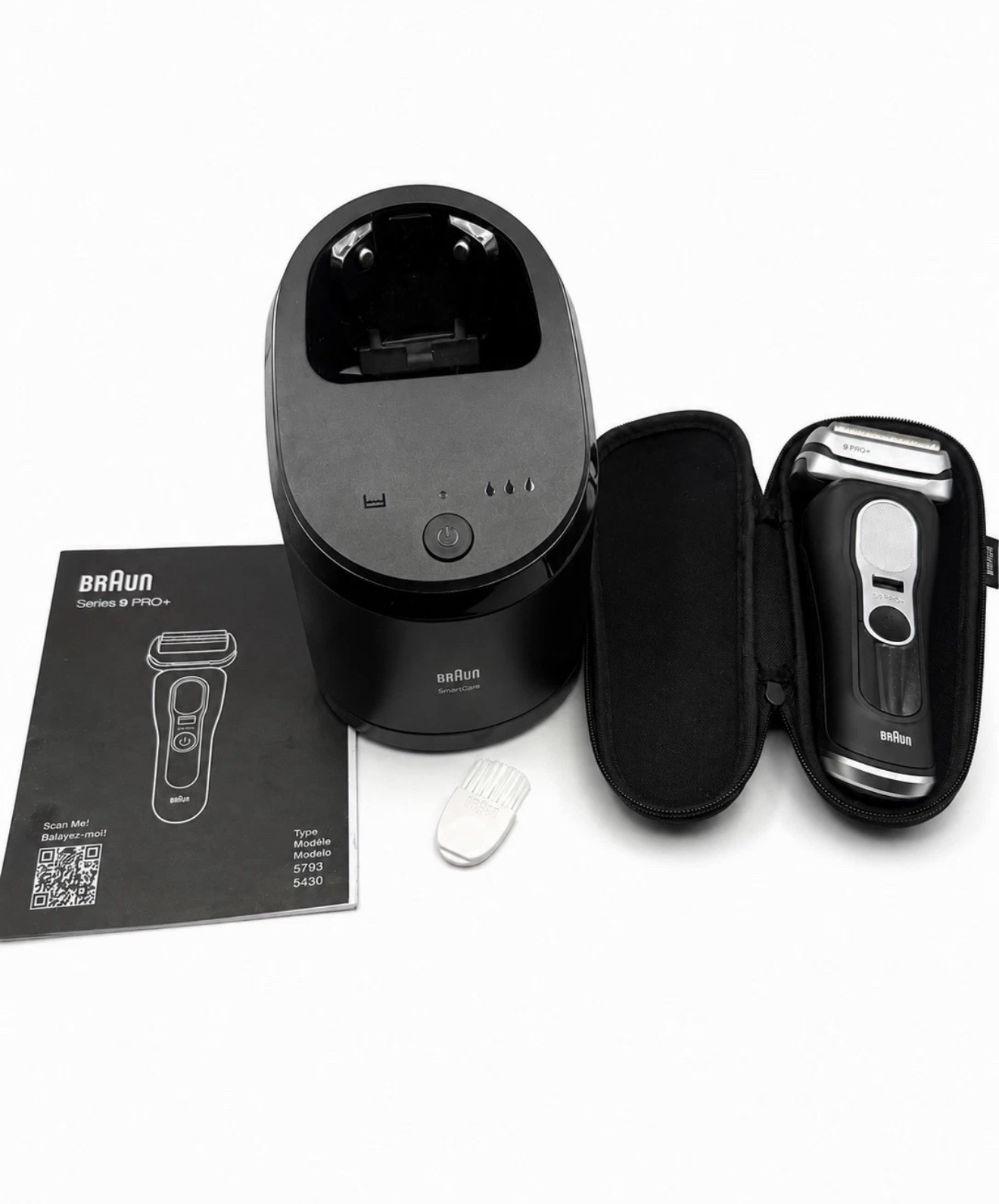 Braun Series 9 PRO+ 9660CCPS Electric Shaver Wet Dry SmartCare Dock Open Box