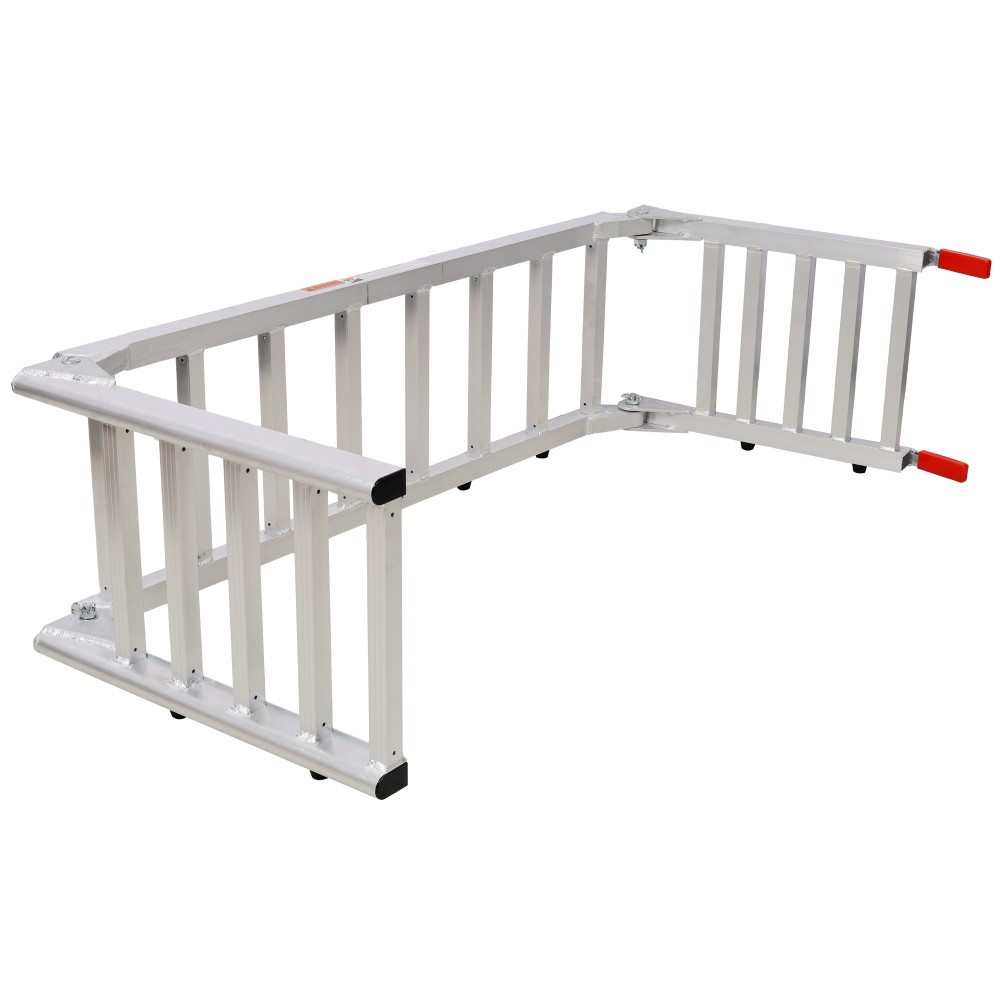 Silver Aluminum 2-in-1 Ramp & Tailgate Extender 1400LBS