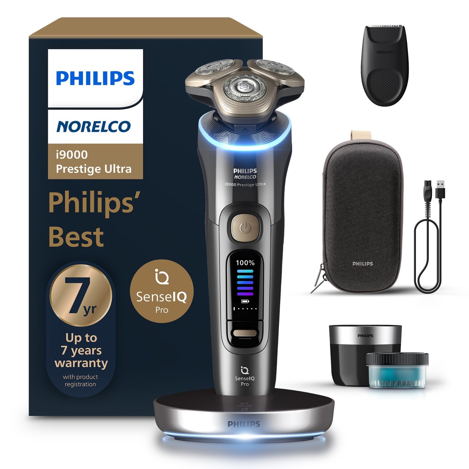 🔥 Philips Norelco Shaver i9000 Prestige Ultra Model XP9402/86 SenseIQ Pro 🔥