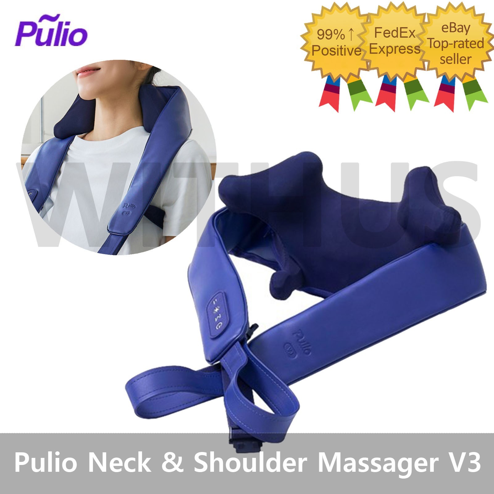 Pulio V3 Neck Shoulder Massager With Deep 4D Kneading Massage Machine=
