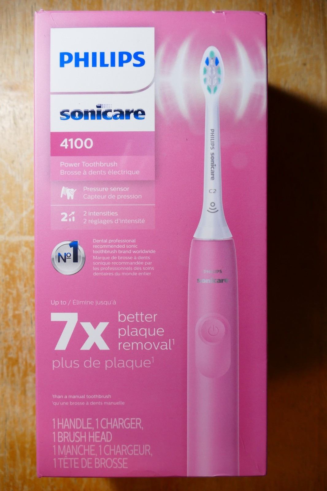 Philips Sonicare 4100 Power Toothbrush Pink Rechargeable Electric HX3681/23
