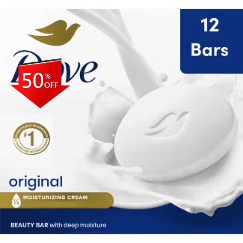 Dove Beauty White Moisturizing Beauty Bar Soap – 12pk – 3.75oz Each