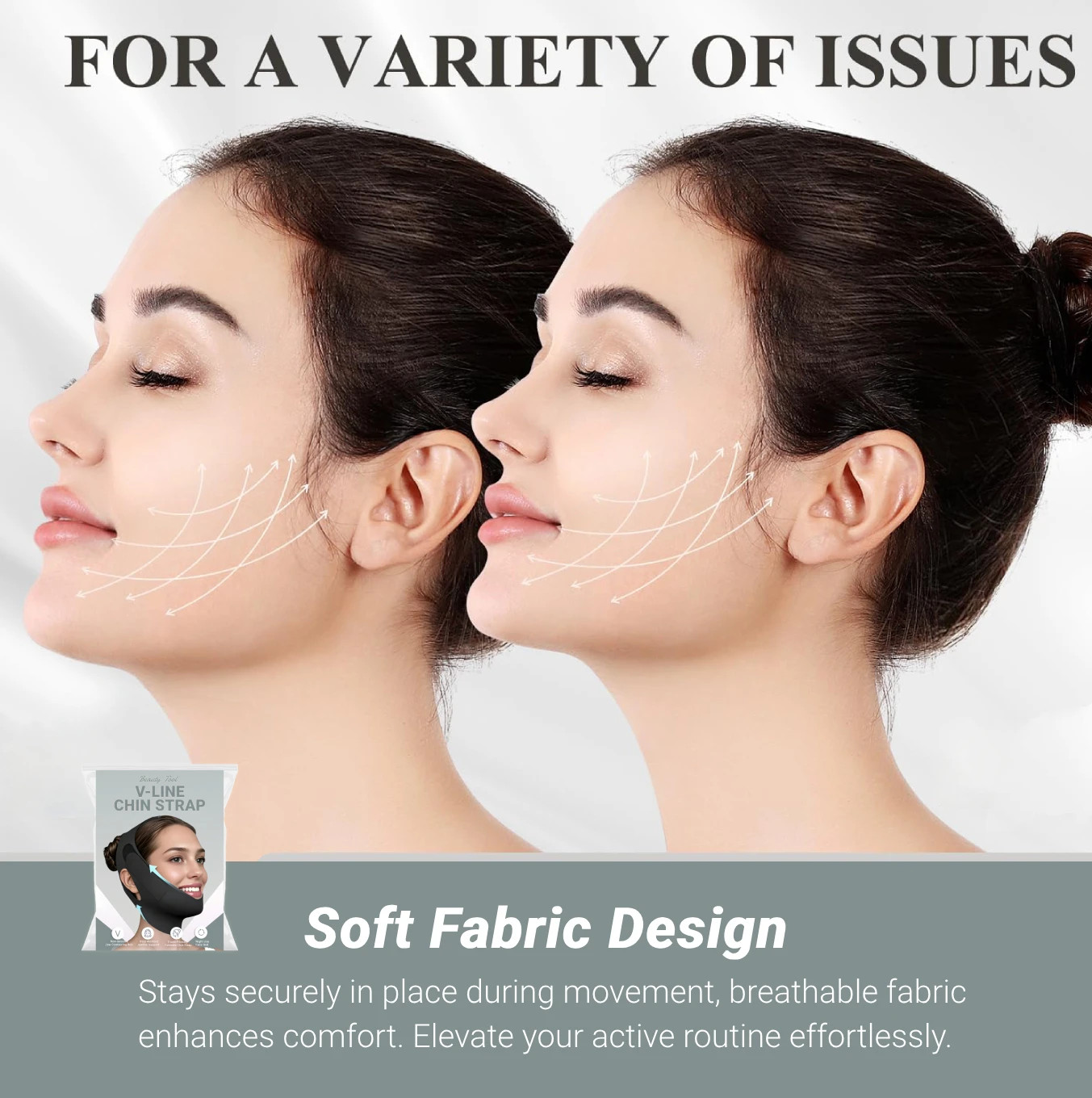V Line Lifting Chin Strap Reusable Face Lift Mask Adjustable Jawline Shaper for