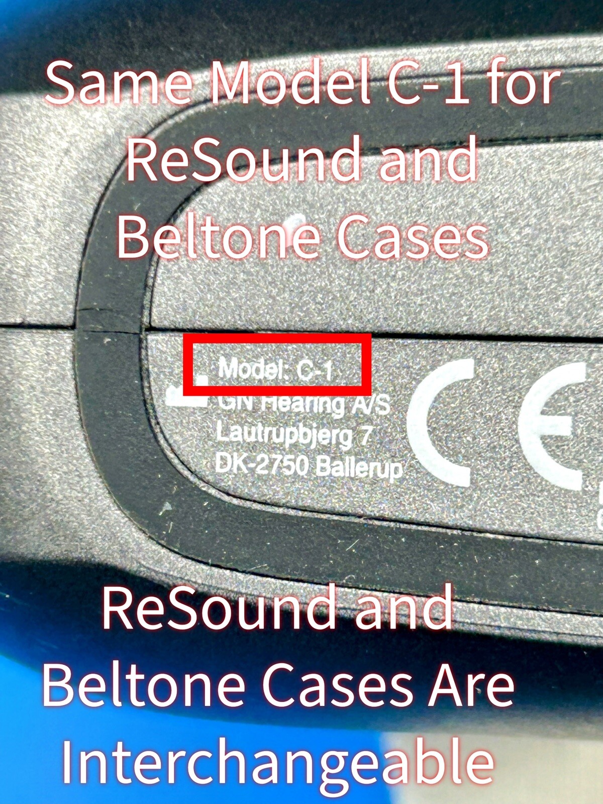 Resound Beltone Model C-1 Hearing Aid Charging Case NEW USB Port & Battery (144)