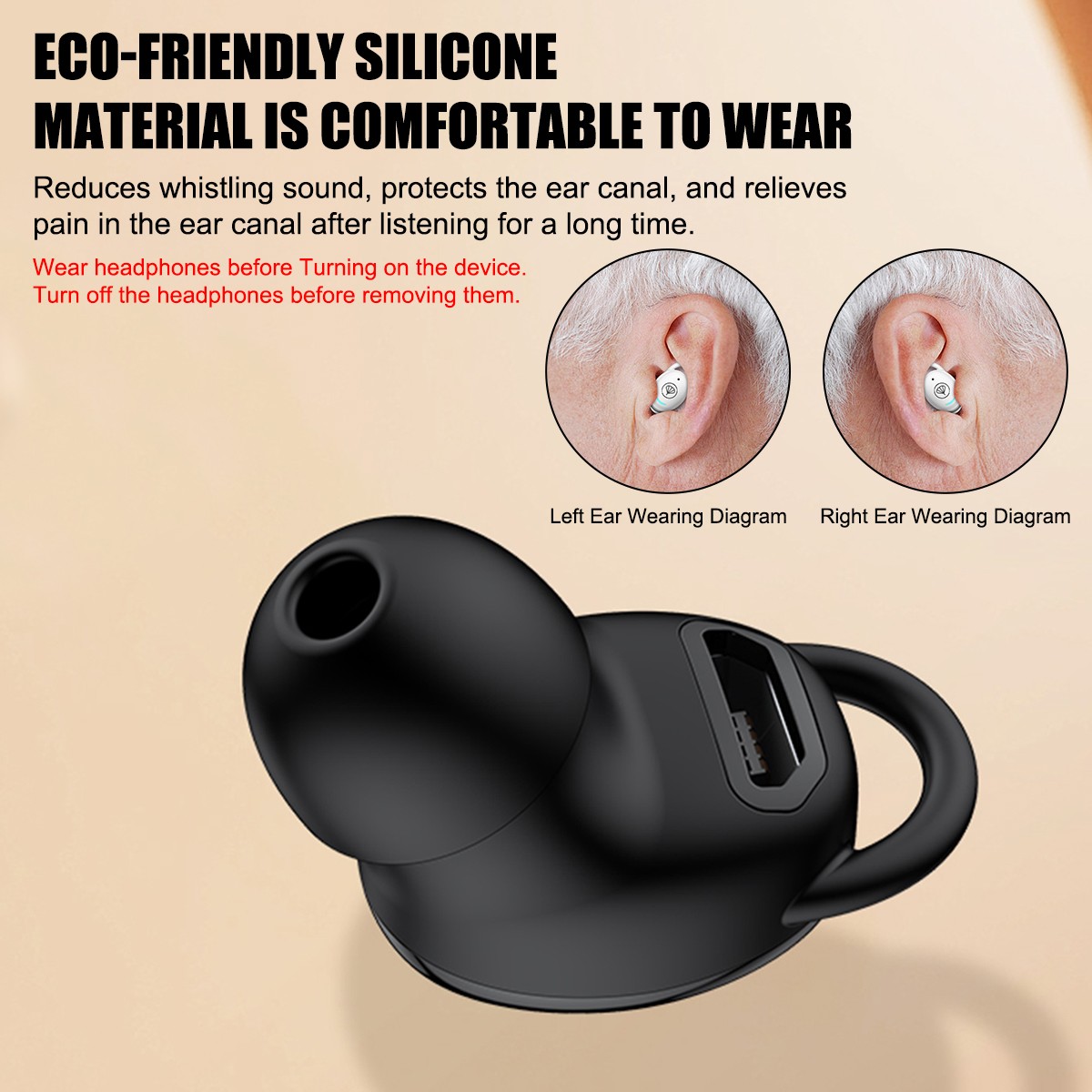 Pair Rechargeable Digital Invisible Hearing Aids Mini ITE Sound Voice Amplifier