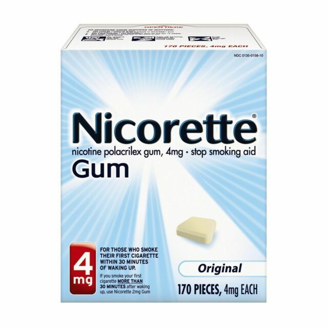 Nicorette Nicotine Gum, 4mg – 170 Count