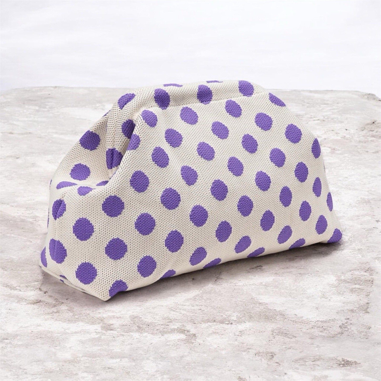 Multicolor Polka Dot Cosmetic Bag Makeup Pouch with Metal Frame Kiss Lock