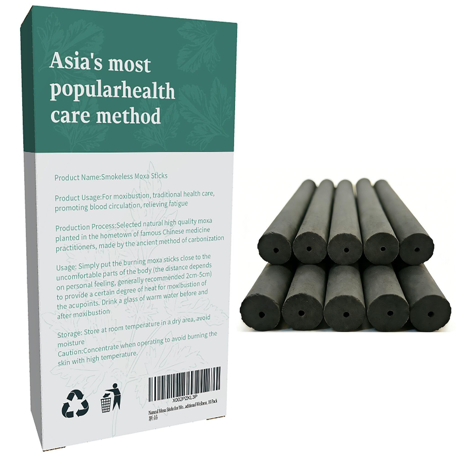 Natural Moxa Sticks for Moxibustion – 20 Count (Pack of 1), Stick20