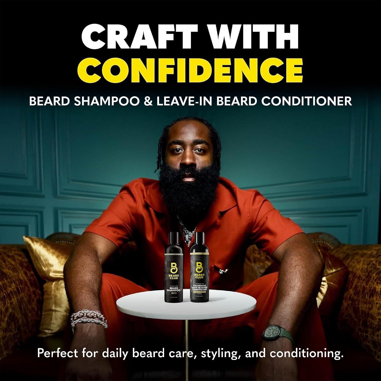 Beard Wash and Conditioner Set – Facial Hair Shampoo & Leave-In Conditioner f…